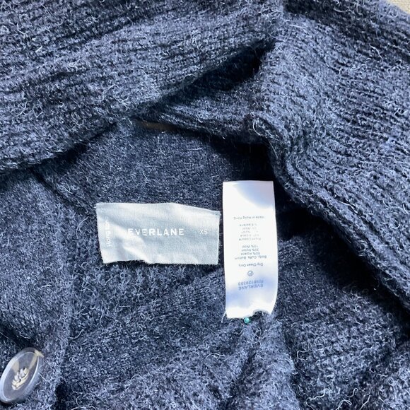 Everlane Sweater Cardigan Alpaca Wool Long Gray Patch Pockets (XS) - Picture 5 of 7